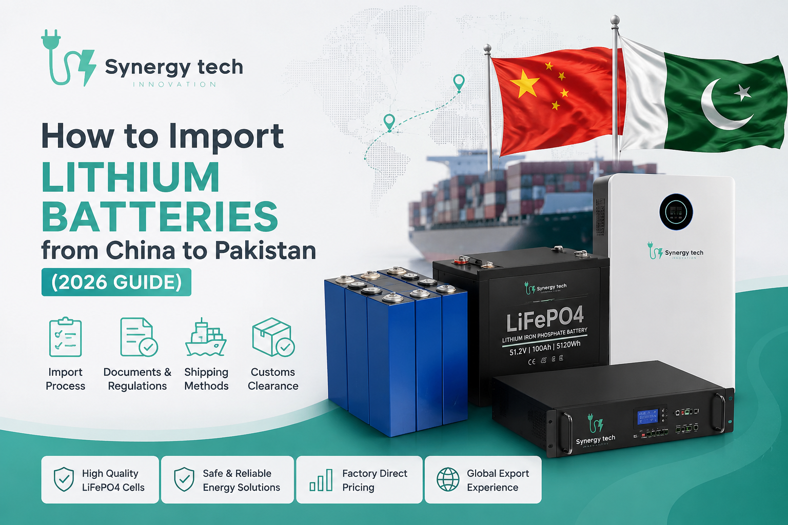 How to import Lithium batteries from china to Pakistan
